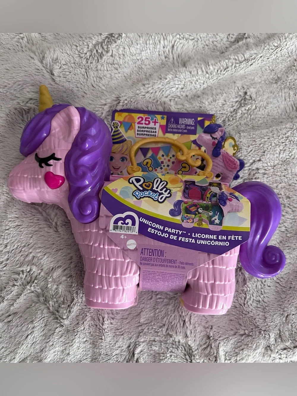 New Polly Pocket Unicorn Party Playset Plus 25 Surprises Large Tote Case